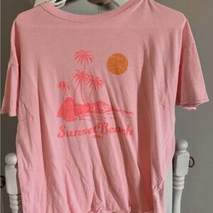 Aerie Pink Sunset Beach Tee